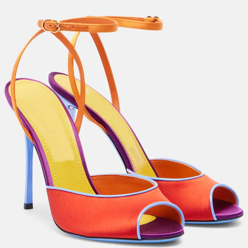 Women'S Shoes Peep Toe - Sandales à bout ouvert en satin