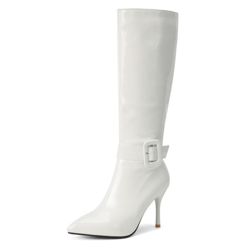 Women Shoes Size 7 - Bottes hautes en cuir PU pour