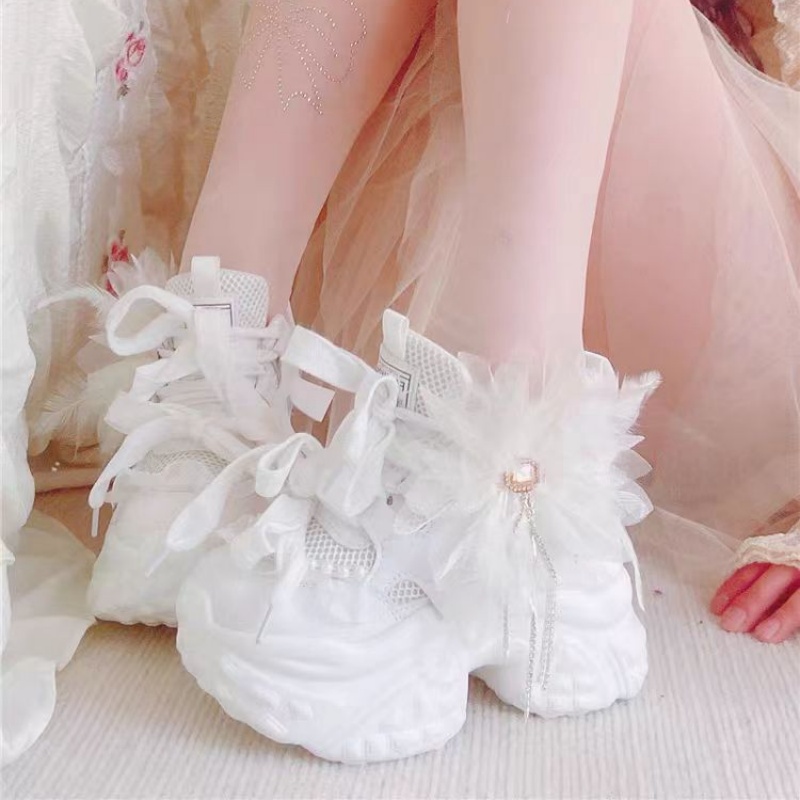 Women'S Shoes Hands Free - Chaussures pour femmes en dentelle florale