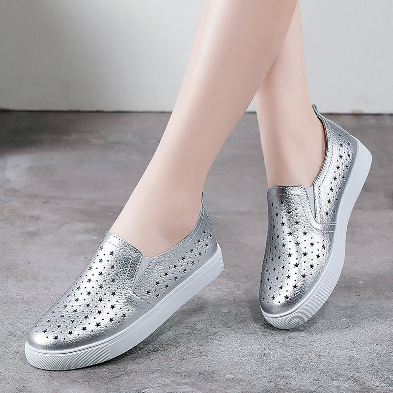 Women'S Shoes For Standing All Day - Mocassins en cuir fendu pour femme,