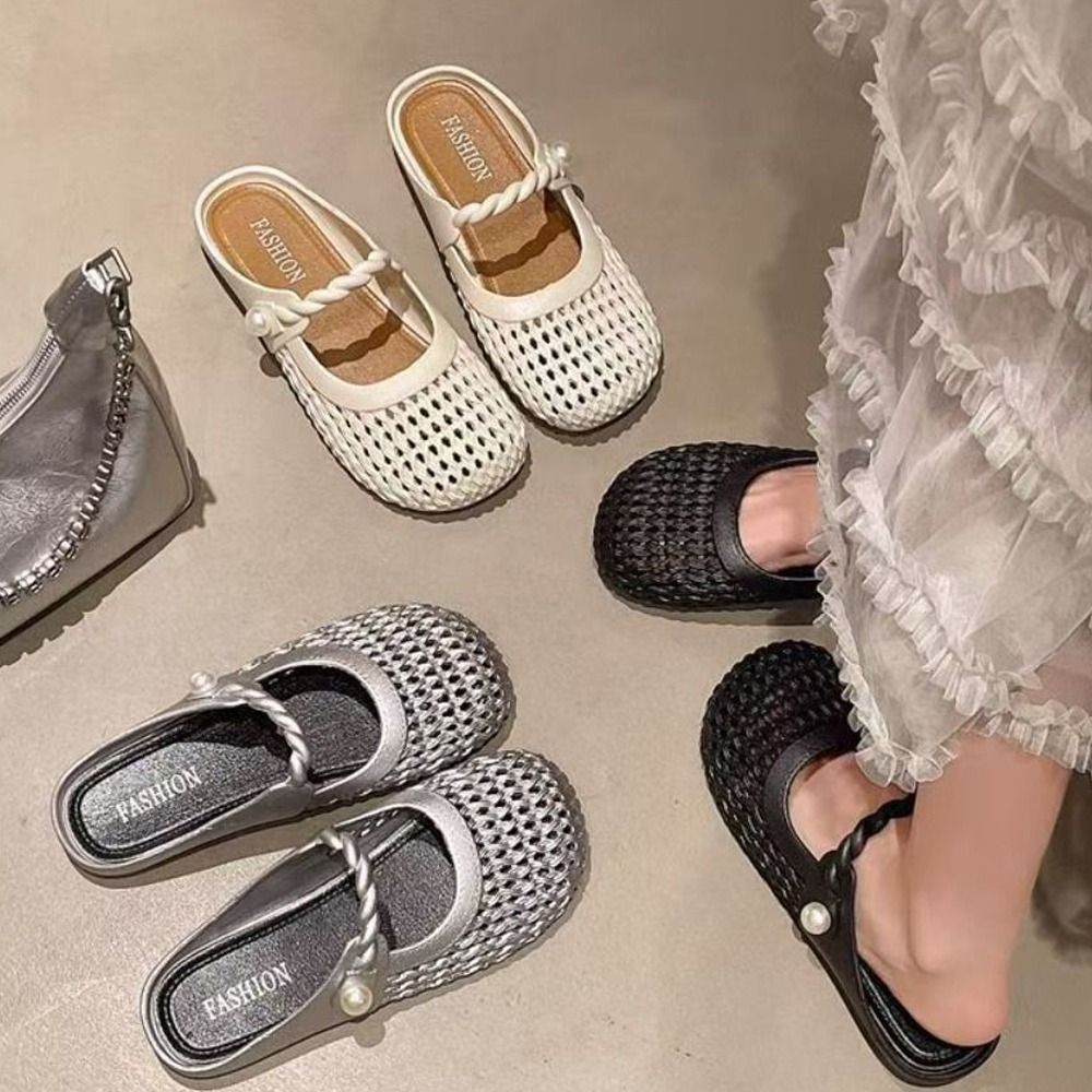 Women'S Shoes Hands Free - Mules respirantes Baotou, sandales ajourées polyvalentes,