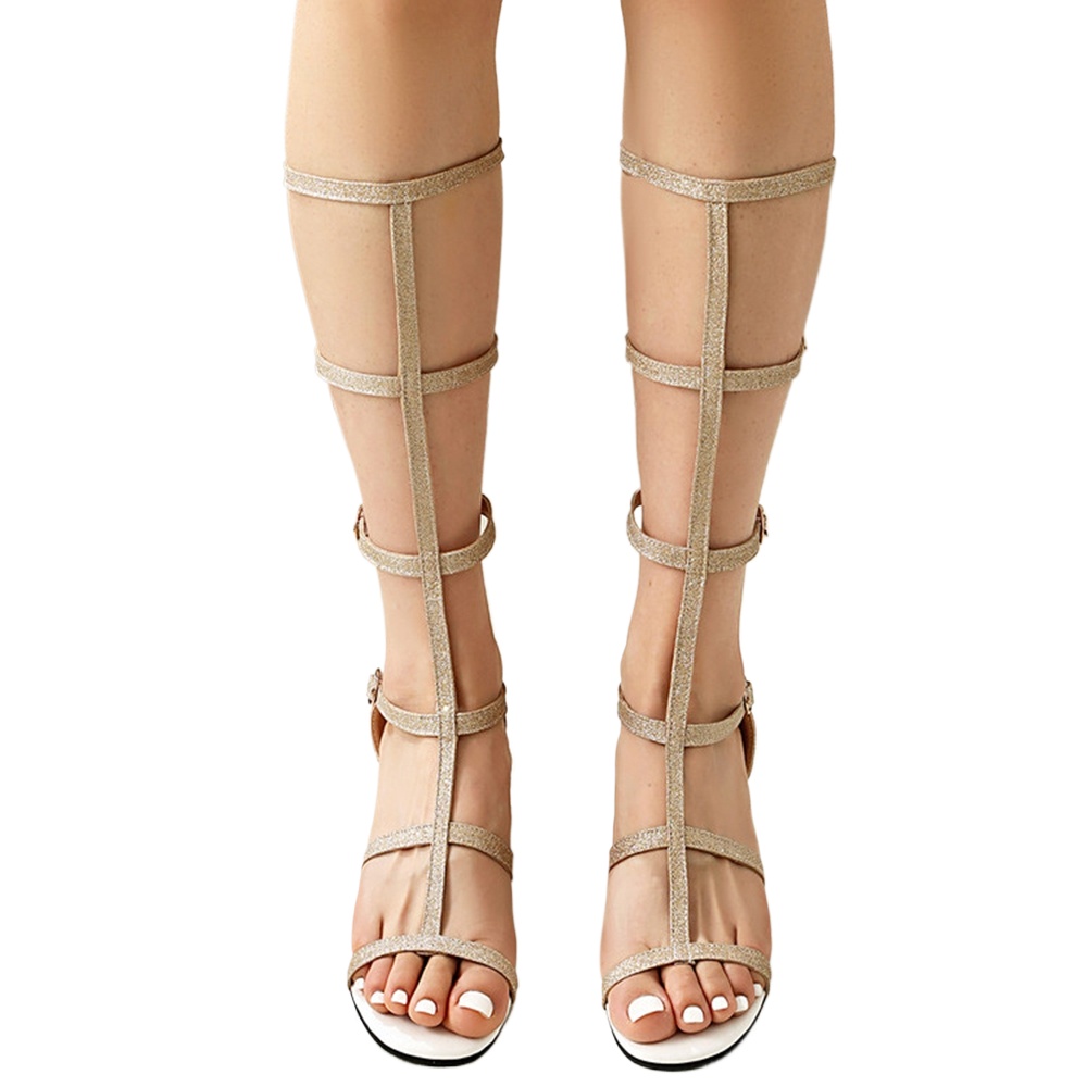 Women'S Shoes For Wide Feet - Sandales gladiateur à lanières pour femmes,