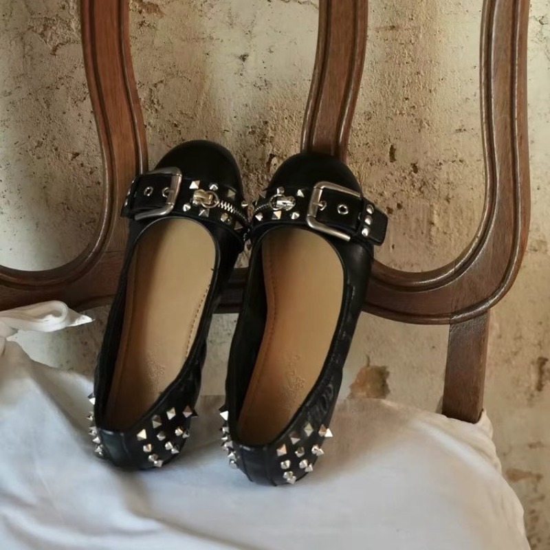 Women'S Shoes - Chaussures plates Mary Jane en cuir