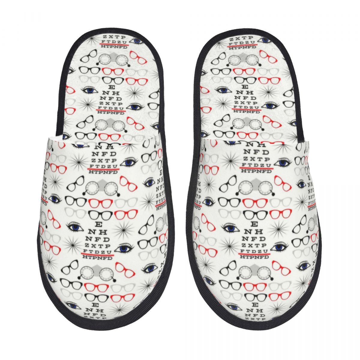Women Shoes Chart Size - Pantoufles personnalisées amusantes pour opticien/optométriste en
