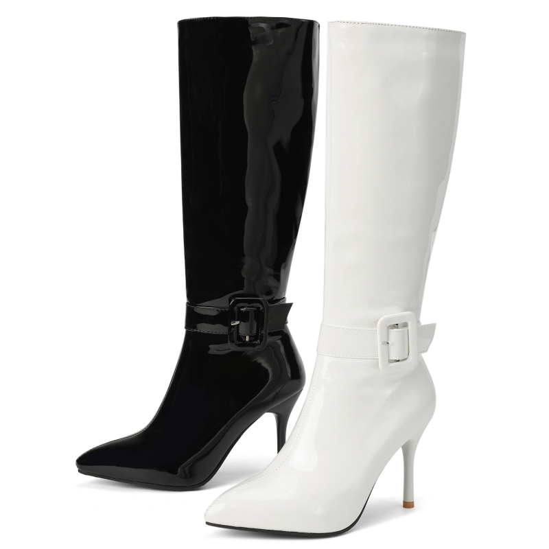 Bottes hautes en cuir PU pour  - Women Shoes Size 7 avis et prix