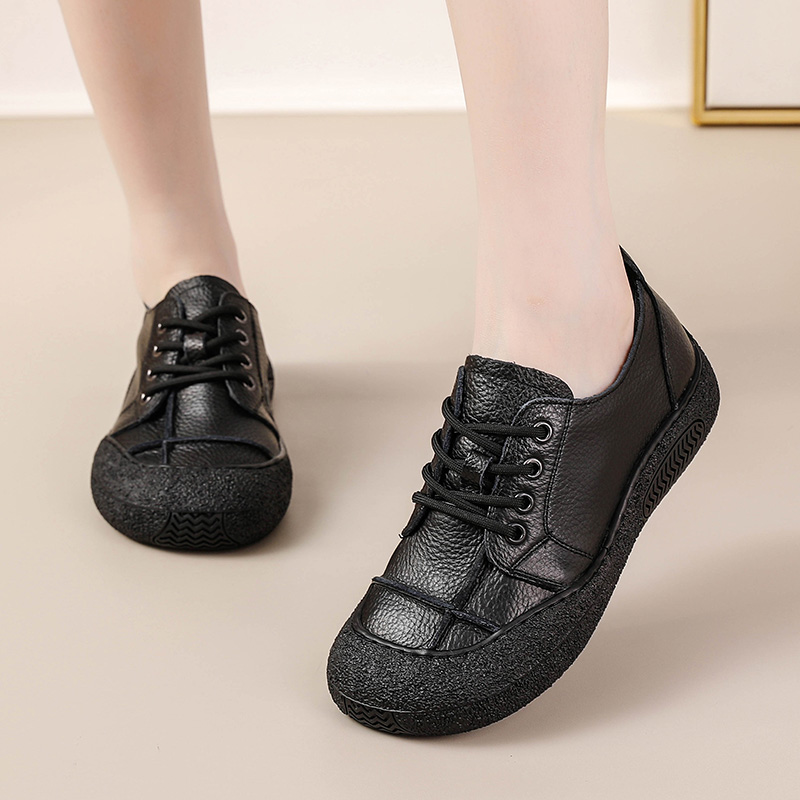 Chaussures rétro en cuir vérit - Women'S Shoes For Wide Feet avis et prix