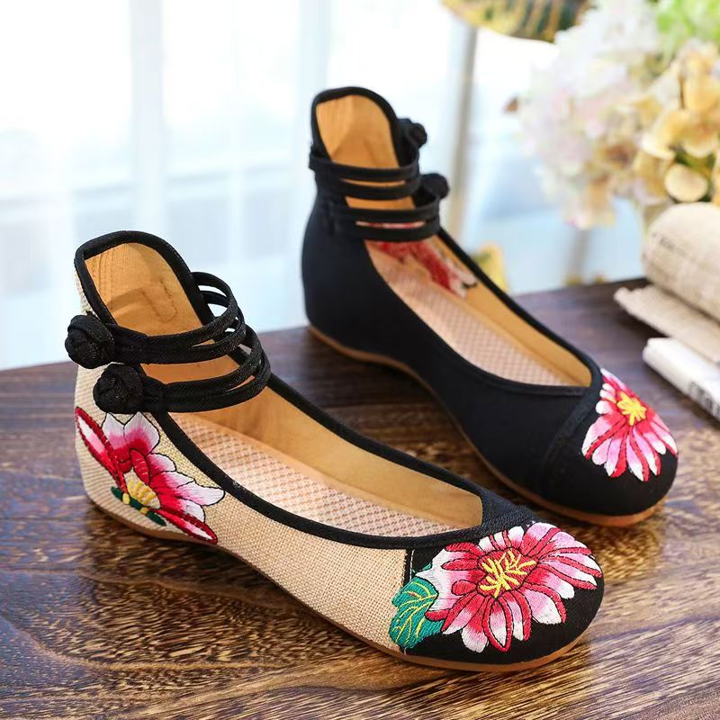 Chaussures compensées brodées  - Ballet Flat Women avis et prix